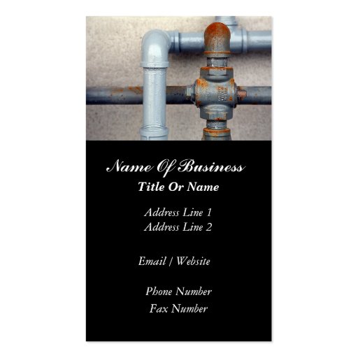 Plumbers Business Card (front side)
