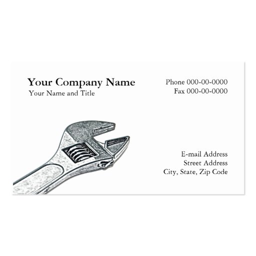 Plumbers Business card (front side)