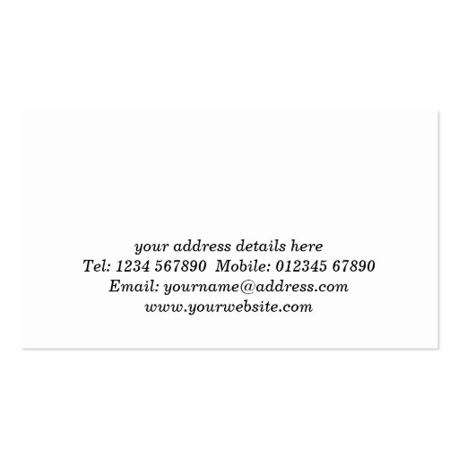 Plumbers Business Card (back side)