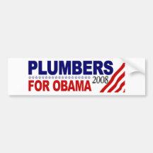 Plumbers for Obama 2008 Bumper Stickers