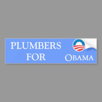PLUMBERS FOR OBAMA bumper stickers