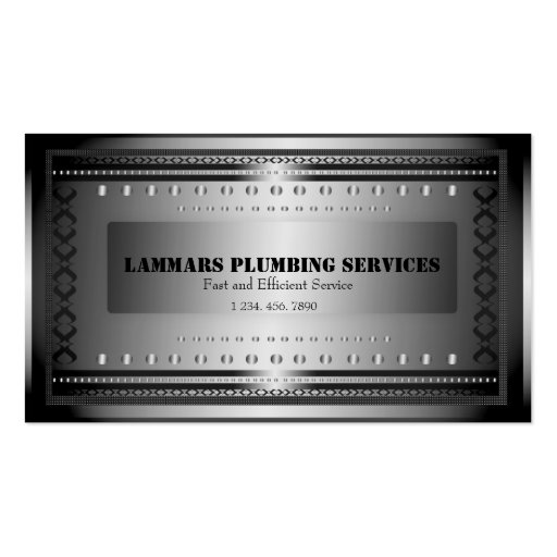 Plumbers Plumbing Service Business Card (front side)