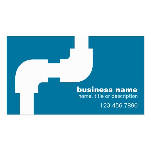 plumbing business card (front side)