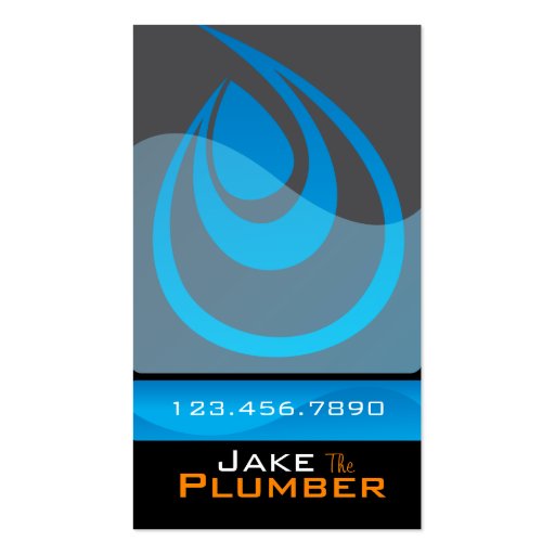 Plumbing business cards (front side)