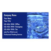 Plumbing Business Cards