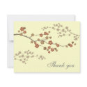 PlumBlossomBranchDesign5x7Darkest, Thank you invitation