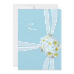Plumeria Bouquet Beach Bridal Shower Invitation invitation