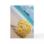 Plumeria Bouquet Wedding Invitation Greeting Card