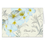 Plumeria Flourish Blank Thank You Cards cards