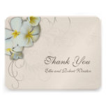 Plumeria Flourish Personalized Thank You Note Invitations