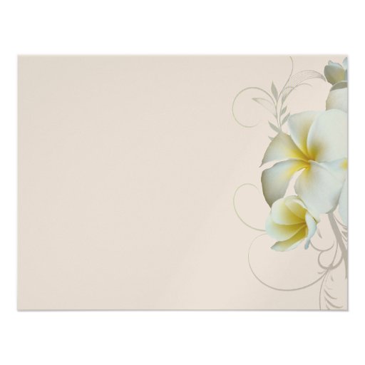 Plumeria Flourish Personalized Thank You Note Invitations