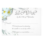 Plumeria Flourish RSVP Wedding Enclosure Card invitations