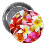 Plumeria Frangipani Hawaii Flower Customized Pinback Button