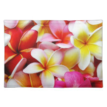 Plumeria Frangipani Hawaii Flower Customized Placemats