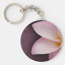 Plumeria in pink keychain