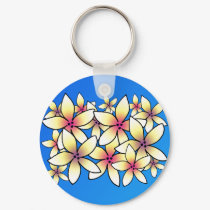 Plumeria Keychain