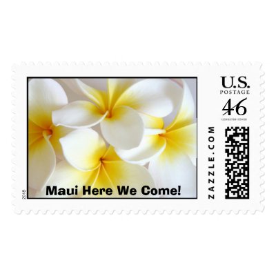 plumeria, Maui Here We Come! Stamps