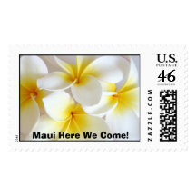 plumeria, Maui Here We Come! Stamps