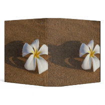 Plumeria on sandy beach, Maui, Hawaii, USA 3 Ring Binders