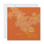 Plumeria on sunset orange/DIY background color!! Custom Announcement