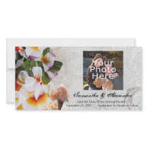 Plumeria Orchid Lei in Sand Photocard Picture Card