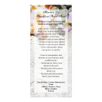 Plumeria Orchid Lei in Sand Rack Card / Menu