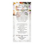Plumeria Orchid Lei in Sand Rack Card / Menu