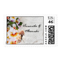 Plumeria Orchid Lei in the Sand Beach Wedding