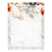 Plumeria Orchid Lei / Sand Beach Letterhead