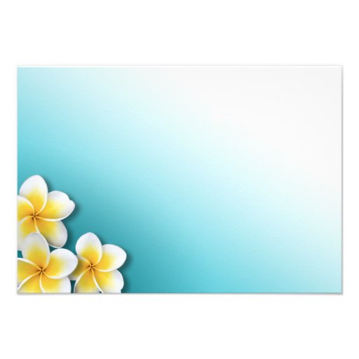 Plumeria Starfish Tropical Beach RSVP Announcement