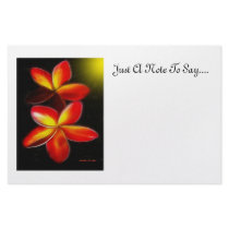 Plumeria stationery by smudgeart Plumeria stationery