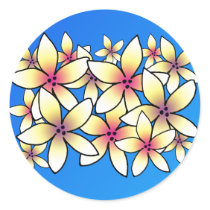 Plumeria Sticker by DesignerGal Plumeria Sticker