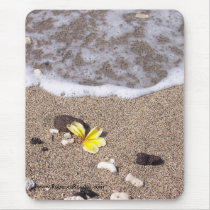 Plumeria Washes Ashore mousepads by Rebecca_Reeder Plumeria Washes Ashore mousepads