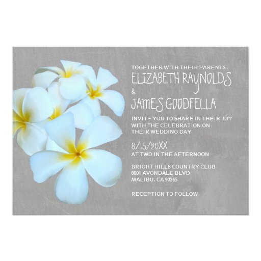 Plumeria Wedding Invitations