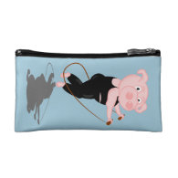 Plump Pig Jumping Rope Cosmetic Bags