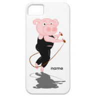 Plump Pig Jumping Rope iPhone 5 Cases