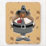 plump pilgrim turkey mouse pads
