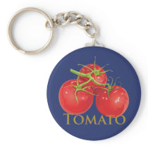 Plump Red Tomatoes Keychain