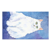 Plump white cat stickers