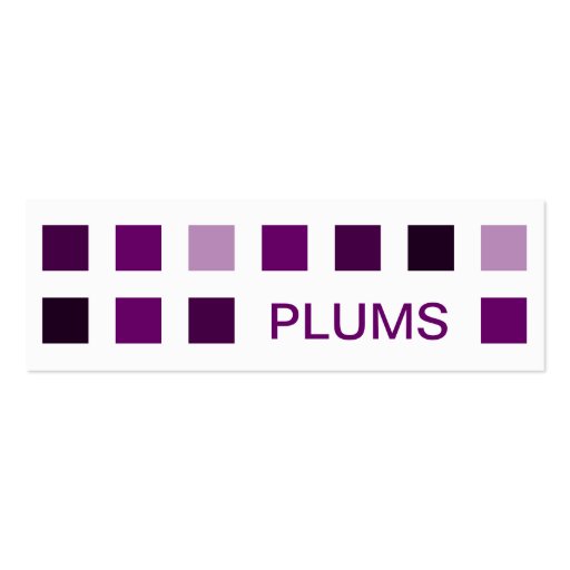 PLUMS (mod squares) Business Card Templates (front side)