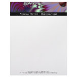 Plumule · Fractal Art · Purple &amp; Aqua Customized Letterhead