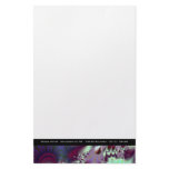 Plumule · Fractal Art · Purple &amp; Aqua Custom Stationery