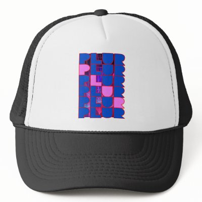PLUR peace love respect understanding rave girl Hats by dustyvinyldesign