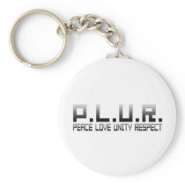 PLUR - Peace Love Unity Respect Key Chain