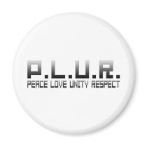 PLUR - Peace Love Unity Respect magnets by GreasyGrandma PLUR - Peace Love Unity Respect magnets