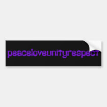 PLUR Peace Love Unity Respect Rave Purple Letters bumper stickers