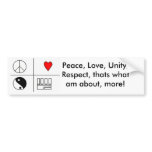 PLUR PIC, Peace, Love, Unity, Respect, thats wh... Bumper Sticker