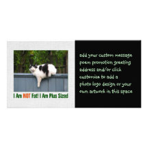 Plus Sized Kitty Photo Greeting Card