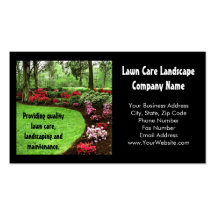 Plush Green Landscape Lawn Care Business Business Card Templates