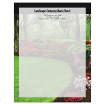 Plush Green Landscape Lawn Care Business Letterhead Design